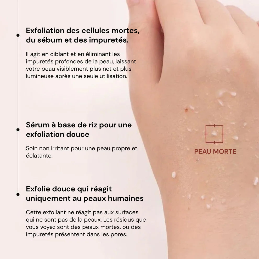 Exfoliant au riz coréen