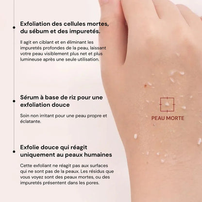 Exfoliant au riz coréen