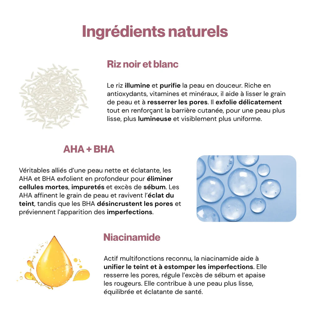 Exfoliant au riz coréen