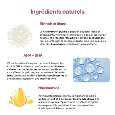 Exfoliant au riz coréen