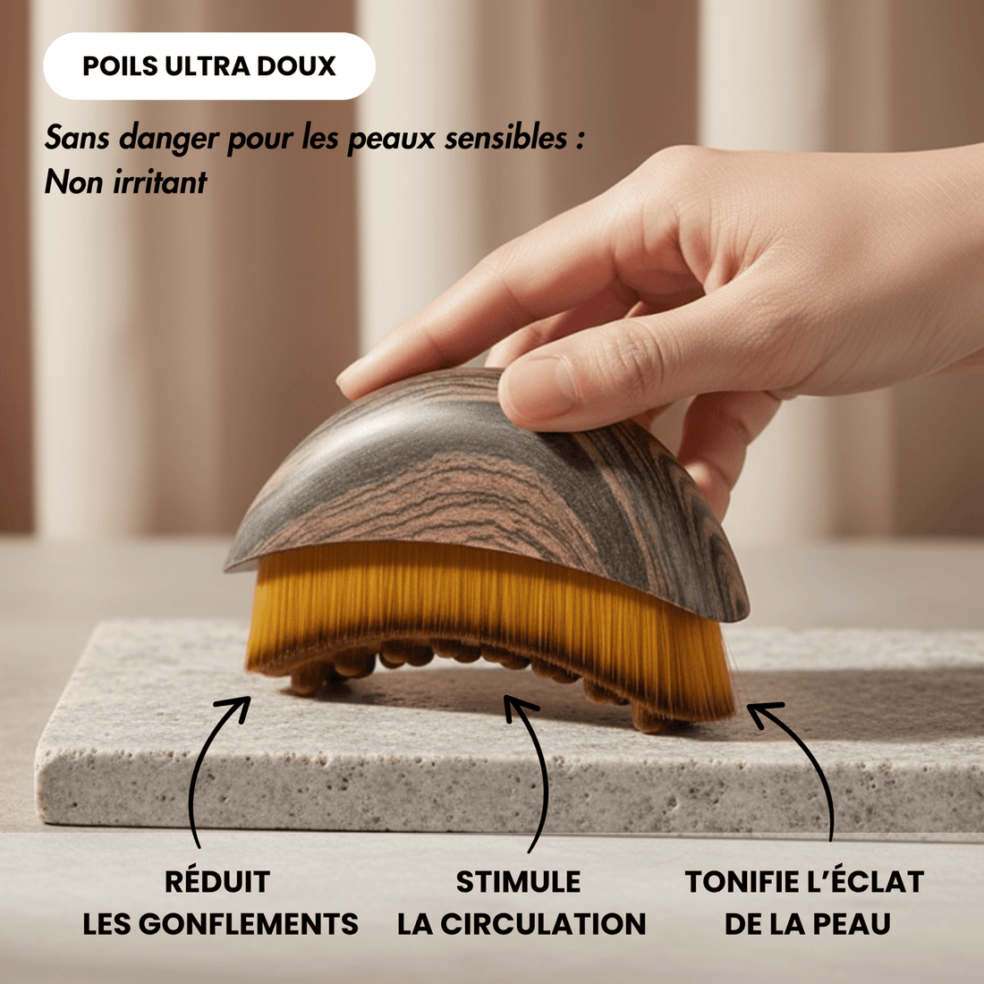 Brosse de drainage lymphatique Skinova Paris™